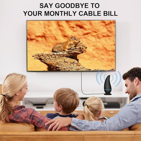 2025 TV Antenna Indoor - 8K 4K 1080P Outdoor HD Digital, 750+ Miles Range, Amplified Signal Antenna, Reception 32FT Coax Cable, for Smart and Old TV & Free Local Channels in Saudi Arabia