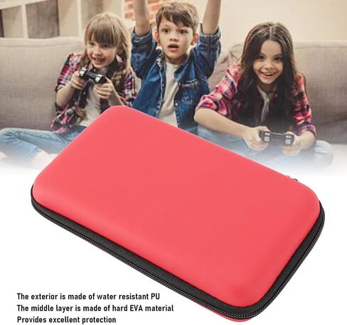 محمول قذيفة الصلابة الحاملة ل 3DS XL جديد ، حقيبة تخزين السفر الواقية مع 8 فتحات لعبة ، متوافقة مع Super Edition ، New 2DS XL ، GPD 5.5in gamepad tablet (Red) in Kuwait