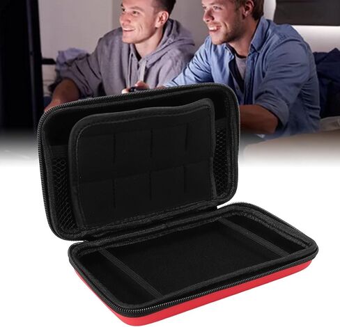 محمول قذيفة الصلابة الحاملة ل 3DS XL جديد ، حقيبة تخزين السفر الواقية مع 8 فتحات لعبة ، متوافقة مع Super Edition ، New 2DS XL ، GPD 5.5in gamepad tablet (Red) in Kuwait