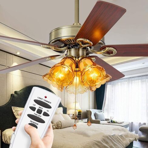 Ceiling Fan Remote Control Kit with Receiver, Replacement for Hunter 99770, 99772, 99392, 99813, Universal 3-Speeds Remote Control Kit, Fans Control with Dimmer in Saudi Arabia