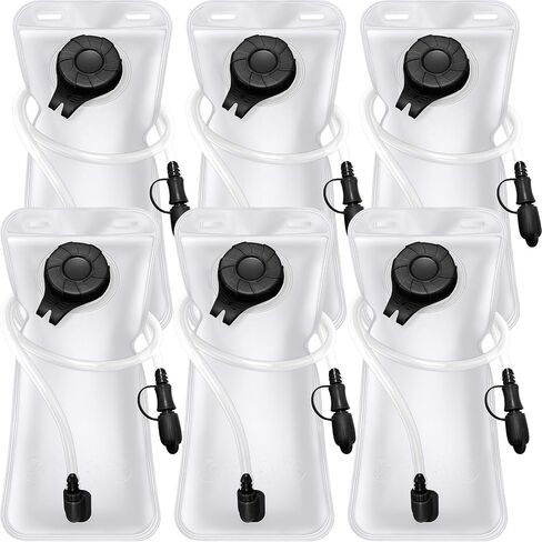 6 Pack Hydration Bladder 2L Water Bladder for Hiking Backpack Leak Proof Water Pouch Reusable Water Reservoir for Bicycling Hiking Camping Hunting Running in Saudi Arabia