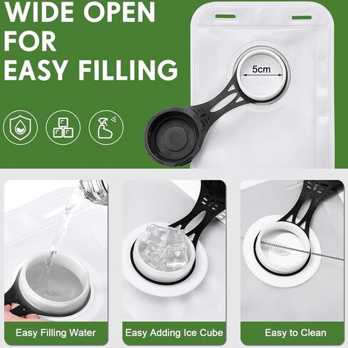 6 Pack Hydration Bladder 2L Water Bladder for Hiking Backpack Leak Proof Water Pouch Reusable Water Reservoir for Bicycling Hiking Camping Hunting Running in Saudi Arabia