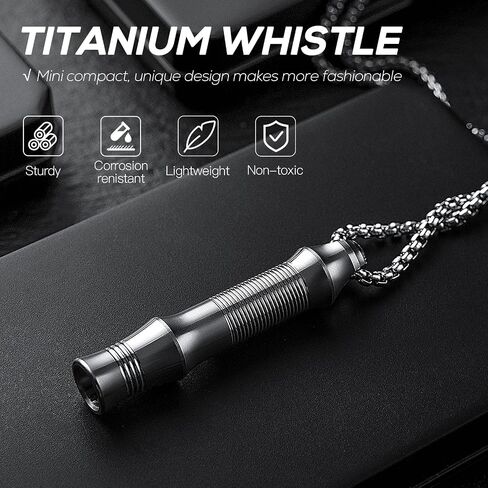 صافرة الطوارئ Tisur Titanium ، قلادة سلامة EDC بصوت عالٍ حتى 120 ديسيبل ، صافرة البقاء على قيد الحياة من أجل البقاء على قيد الحياة ، المشي لمسافات طويلة ، التخييم ، تدريب الحيوانات الأليفة in Saudi Arabia