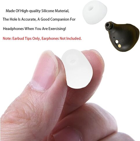 Earbud Replacements Tips Earbuds Tips Soft Rubber Silicone Eargel Cover, Compatible with Jabra Elite 75t/ 65t/ Active/ 7 Pro/Elite 3/ Elite S/M/L 6 Pairs Black and Transparent White in Saudi Arabia