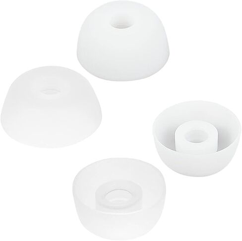 Earbud Replacements Tips Earbuds Tips Soft Rubber Silicone Eargel Cover, Compatible with Jabra Elite 75t/ 65t/ Active/ 7 Pro/Elite 3/ Elite S/M/L 6 Pairs Black and Transparent White in Saudi Arabia