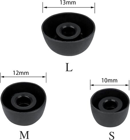 Earbud Replacements Tips Earbuds Tips Soft Rubber Silicone Eargel Cover, Compatible with Jabra Elite 75t/ 65t/ Active/ 7 Pro/Elite 3/ Elite S/M/L 6 Pairs Black and Transparent White in Kuwait