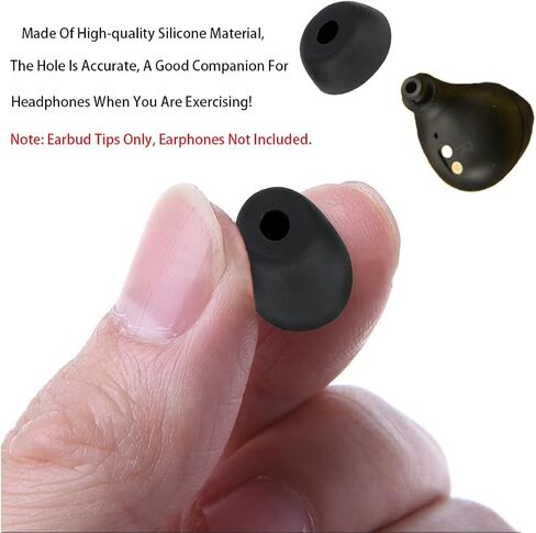 Earbud Replacements Tips Earbuds Tips Soft Rubber Silicone Eargel Cover, Compatible with Jabra Elite 75t/ 65t/ Active/ 7 Pro/Elite 3/ Elite S/M/L 6 Pairs Black and Transparent White in Kuwait