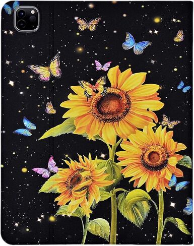 Case for iPad Air 13 Inch 2024, iPad Pro 12.9 inch 6th/5th/4th Gen 2022/2021/2020, Slim PU Leather Multi-Angle Shell Stand Cover with Auto Wake/Sleep, African American Women in Kuwait