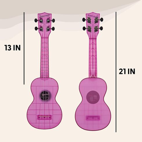 Kala Brand Music Co. The Waterman Sea Collection, 4-String Ukulele, Right, Frosted Glass, Soprano (KA-WMT-CL-S) in Kuwait