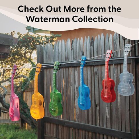 Kala Brand Music Co. The Waterman Sea Collection, 4-String Ukulele, Right, Frosted Glass, Soprano (KA-WMT-CL-S) in Kuwait