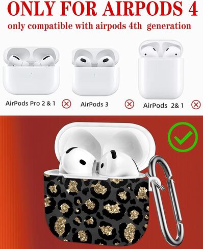 حالة متوافقة مع Airpod 4th Generation 2024 ، غطاء حالة وقائية مقاومة للصدمات مع سلسلة مفاتيح للنساء ، و accessorie شحن حالات Airpod 4th - Coffee Bean in Kuwait