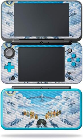 MightySkins Carbon Fiber Skin for Nintendo New 2DS XL - Heart and Key | Protective, Durable Textured Carbon Fiber Finish | Easy to Apply, Remove, and Change Styles | Made in The USA in Saudi Arabia