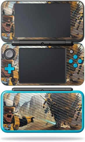 MightySkins Carbon Fiber Skin for Nintendo New 2DS XL - Heart and Key | Protective, Durable Textured Carbon Fiber Finish | Easy to Apply, Remove, and Change Styles | Made in The USA in Saudi Arabia