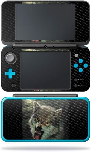 MightySkins Carbon Fiber Skin for Nintendo New 2DS XL - Heart and Key | Protective, Durable Textured Carbon Fiber Finish | Easy to Apply, Remove, and Change Styles | Made in The USA in Saudi Arabia