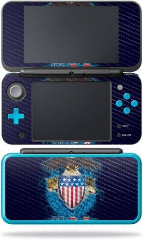 MightySkins Carbon Fiber Skin for Nintendo New 2DS XL - Heart and Key | Protective, Durable Textured Carbon Fiber Finish | Easy to Apply, Remove, and Change Styles | Made in The USA in Saudi Arabia