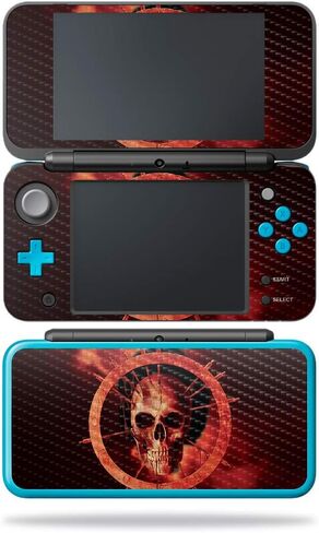 MightySkins Carbon Fiber Skin for Nintendo New 2DS XL - Heart and Key | Protective, Durable Textured Carbon Fiber Finish | Easy to Apply, Remove, and Change Styles | Made in The USA in Saudi Arabia