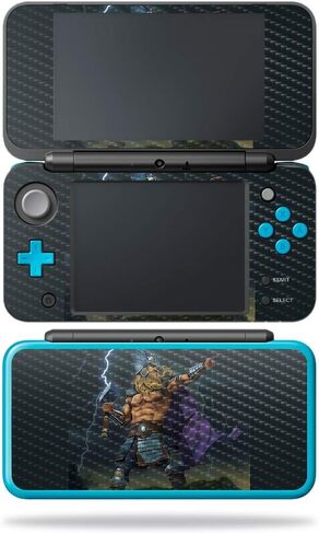 MightySkins Carbon Fiber Skin for Nintendo New 2DS XL - Heart and Key | Protective, Durable Textured Carbon Fiber Finish | Easy to Apply, Remove, and Change Styles | Made in The USA in Saudi Arabia