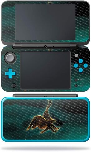 MightySkins Carbon Fiber Skin for Nintendo New 2DS XL - Heart and Key | Protective, Durable Textured Carbon Fiber Finish | Easy to Apply, Remove, and Change Styles | Made in The USA in Saudi Arabia