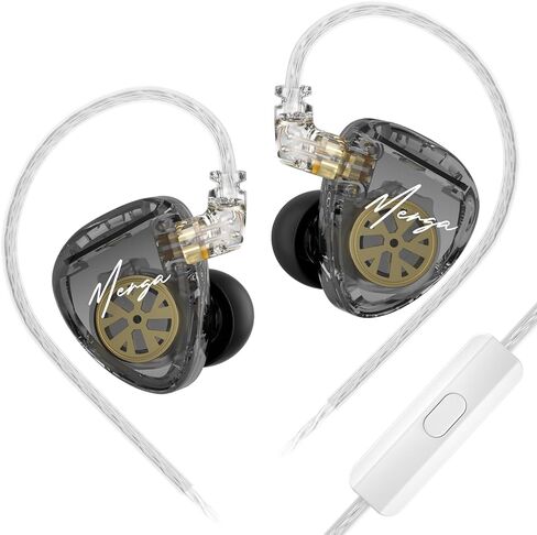 KZ Merga in Ear Monitor Headphones ، Tuning Hightlution Tuning السلكية سماعات الأذن ، KZ سماعات الأذن Bass 2Pin 3.5mm Game Sports Music in Ear Monitor لمغنيي النظام (الكابل الأسود ، بدون ميكروفون) in Kuwait