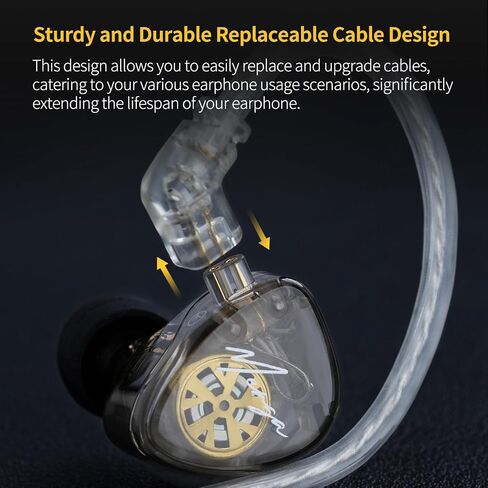 KZ Merga in Ear Monitor Headphones ، Tuning Hightlution Tuning السلكية سماعات الأذن ، KZ سماعات الأذن Bass 2Pin 3.5mm Game Sports Music in Ear Monitor لمغنيي النظام (الكابل الأسود ، بدون ميكروفون) in Kuwait
