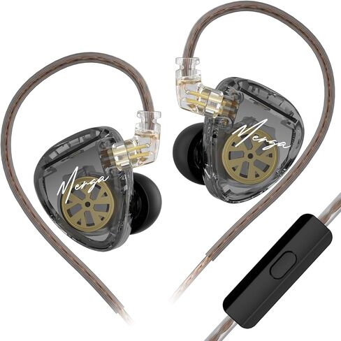 KZ Merga in Ear Monitor Headphones ، Tuning Hightlution Tuning السلكية سماعات الأذن ، KZ سماعات الأذن Bass 2Pin 3.5mm Game Sports Music in Ear Monitor لمغنيي النظام (الكابل الأسود ، بدون ميكروفون) in Kuwait
