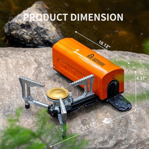 Portable Butane Gas Camping Stove - 7500 BTU Compact Folding Design with Carry Bag for Backpacking, RV Trips, Picnic & Outdoor Indoor Cooking, Green in Saudi Arabia