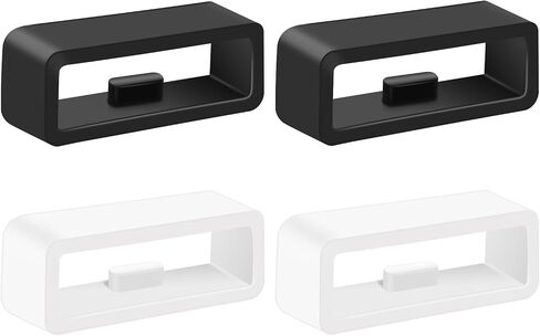 4/6 Pack Fastener Rings for Garmin Forerunner 645 245 165 158 55 45 Watch Bands, 20mm Silicone Replacement Watch Band Loop/Holder/Retainer/Clips in Saudi Arabia