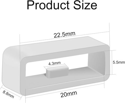 4/6 Pack Fastener Rings for Garmin Forerunner 645 245 165 158 55 45 Watch Bands, 20mm Silicone Replacement Watch Band Loop/Holder/Retainer/Clips in Kuwait