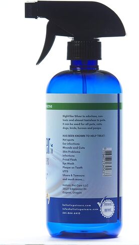 HighVibe Silver-Colloidal Silver for Pets 32 oz-Colloidal Silver Dogs, Colloidal Silver Cats in Saudi Arabia