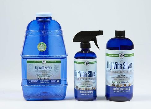 HighVibe Silver-Colloidal Silver for Pets 32 oz-Colloidal Silver Dogs, Colloidal Silver Cats in Saudi Arabia