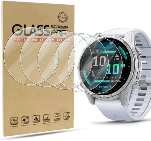 5 Pack Screen Protector Compatible with Garmin Fenix 8 AMOLED 47mm,Tempered Glass Screen Protector Film for Fenix 8 47mm in Saudi Arabia