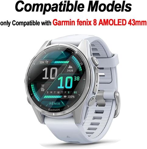 5 Pack Screen Protector Compatible with Garmin Fenix 8 AMOLED 47mm,Tempered Glass Screen Protector Film for Fenix 8 47mm in Saudi Arabia