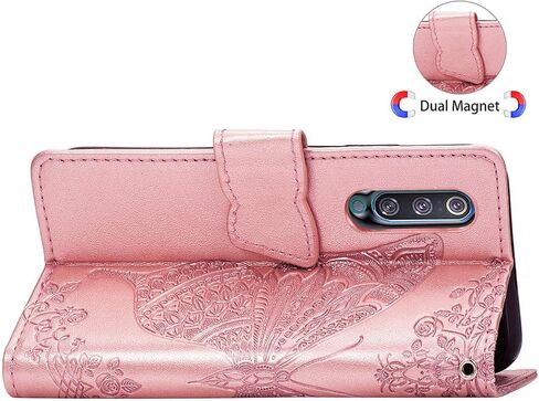 MEUPZZK Samsung Galaxy A50 Case, Samsung A50 / A50s / A30s Wallet Case, Embossed Butterfly Premium PU Leather [Kickstand] [Card Slots] [Wrist Strap] [6.4 inch] Cover for Samsung A50 (A-Lavender) in Kuwait