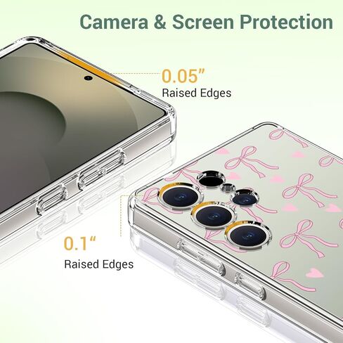 Bicol for Samsung Galaxy S25 Ultra Case ، غطاء واضح نحيف مع حماية الكاميرا المحسنة والزهور البرية ، حالة الهاتف الحماية العصرية للنساء والبنات ، تصميم الأزياء in Saudi Arabia
