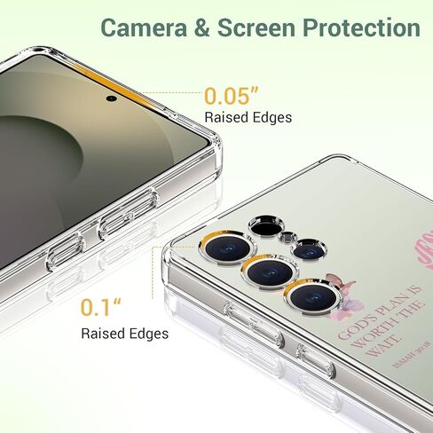 Bicol for Samsung Galaxy S25 Ultra Case ، غطاء واضح نحيف مع حماية الكاميرا المحسنة والزهور البرية ، حالة الهاتف الحماية العصرية للنساء والبنات ، تصميم الأزياء in Saudi Arabia