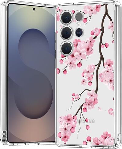 bicol for Samsung Galaxy S25 Ultra Case,Slim Clear Cover with Enhanced Camera Protection & Blooming Wildflower,Trendy Protective Phone Case for Women & Girls, Fashion Design in Kuwait