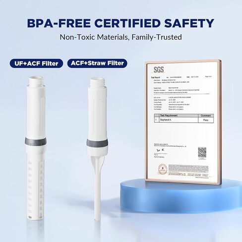 حلول الغشاء استبدال مرشح UF & ACF لزجاجة المياه المصفاة C3 ، خالية من BPA للتخييم ، المشي لمسافات طويلة ، حقائب الظهر والسفر (UFX1 + ACFX3) in Kuwait