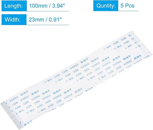 MECCANIXITY FFC FPC Flat Flexible Cable, 40 Pin 0.5mm Pitch 100mm Long (A Type) for LCD 3D Printer Camera DVD TV Laptop Audio Pack of 5 in Saudi Arabia