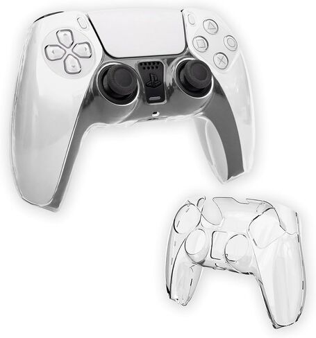 Protective Case for PlayStation5 Controller, Crystal Cover, PS5 Game Pad PC Shell, Heat Dissipation, Anti-Slip/Scratch/Fingerprint, Ergonomic Grip, Lightweight Durable (Clear) in Saudi Arabia