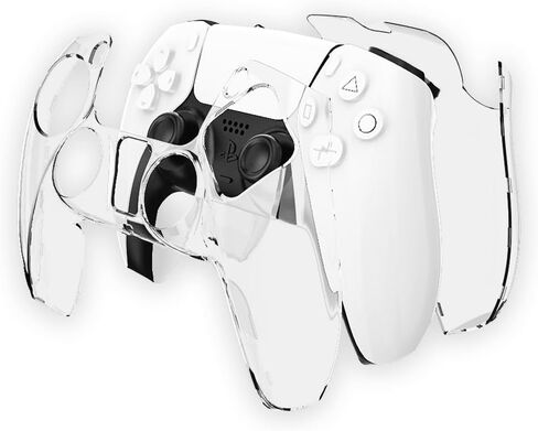 Protective Case for PlayStation5 Controller, Crystal Cover, PS5 Game Pad PC Shell, Heat Dissipation, Anti-Slip/Scratch/Fingerprint, Ergonomic Grip, Lightweight Durable (Clear) in Saudi Arabia