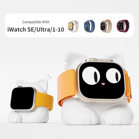 ELETIUO Charger Stand Compatible with Apple Watch Series 49/46/45/44/42/41/40/38mm iWatch Ultra2/Ultra/10/9/8/SE2/7/6/SE/5/4/3/2/1,Silicone Charging Dock Organizer Supports Night Stand Mode,Purple in Kuwait