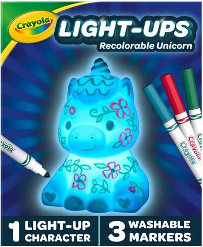 Crayola Light Ups Unicorn Figure, Recolorable Light Up Toy, Gift for Kids, 4, 5, 6, 7 in Saudi Arabia