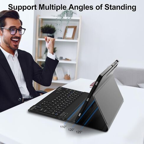 Keyboard Case for Samsung Galaxy Tab A9 Plus 5G 11 inch 2023 (SM-X210/X216/X218), Backlit Detachable （Blue） in Saudi Arabia