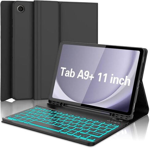 Keyboard Case for Samsung Galaxy Tab A9 Plus 5G 11 inch 2023 (SM-X210/X216/X218), Backlit Detachable （Blue） in Saudi Arabia