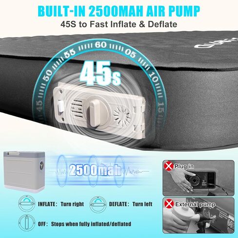 وسادة النوم المتضخمة ذاتية بمضخة كهربائية ، 4 بوصات ، مرتبة تخييم سميكة في الرغوة ، والتلسكوبية والضغوط ، والهواء المعزول سريعًا لسفر السيارات/خيمة/سرير ، والأخضر. in Kuwait