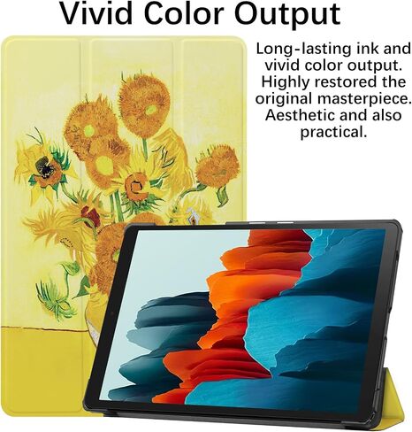Berkin Arts Samsung Galaxy Compatible with Tab S6 Lite Case 10.4 Inch Model SM-P610/P613/P615/P619Tri-Fold Stand Cover Fauvism Vibrant Expressive Colorful (View of Collioure by Matisse) in Saudi Arabia