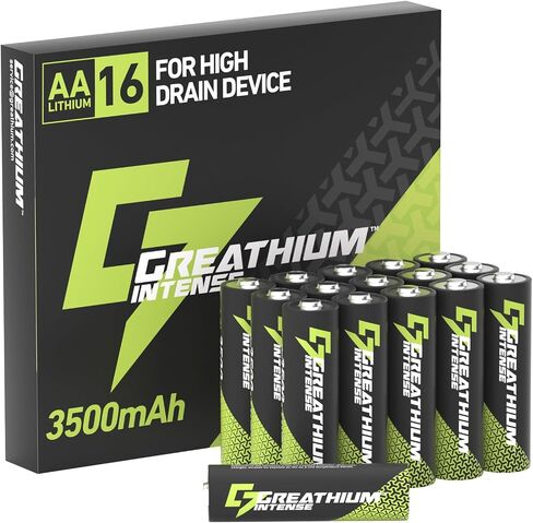 Lithium Batteries AA, 3500mAh 1.5V Double A Lithium, Leakproof, 20-Year Shelf Life, Non-Rechargeable 16 Pack in Saudi Arabia