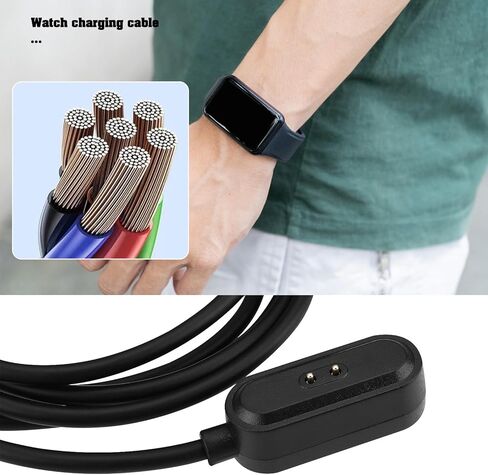 Sing F Ltd 2PCS Smart Watch USB شحن كابل استبدال الجزء المغناطيسي كبل الشاحن USB Magnetic Smart Watch Charger متوافق مع Oppo Watch Free OWW206 (أبيض) in Kuwait