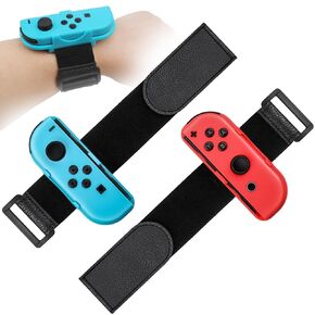 أشرطة Cverny Wrist Band متوافقة مع Nintendo Switch ، 2 حزمة من شارات Arms for Just Dance 2019 ، وملحقات Joy -Con ، والأشرطة القابلة للتعديل للبالغين والأطفال - الأزرق والأحمر (12 بوصة)