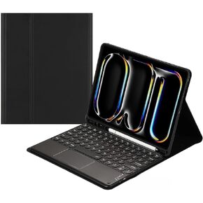 Touchpad Keyboard Case for Galaxy Tab A8 10.5 Inch 2022 SM-X200/X205/X207 with S Pen Holder, Candy Color Round Keys Magnetic Detachable Trackpad Keyboard，Teal